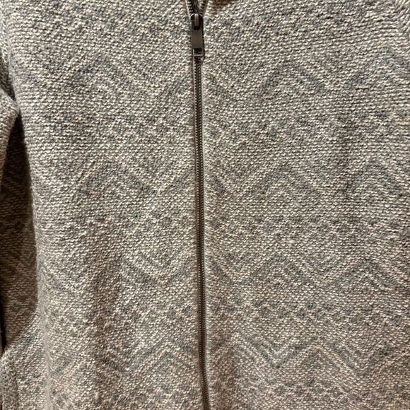 J.Jill Grey Jacquard Zip-Front Cardigan size small - Picture 11 of 11
